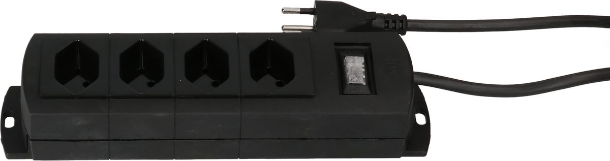 Steckdosenleiste Prime Line 4x Typ 13 schwarz Schalter 3m