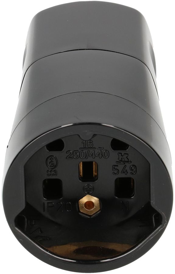 prise mobile type 25 5 pôles noir