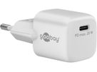 adaptateur de charge rapide USB GaN nano 1x USB-C PD 20W blanc