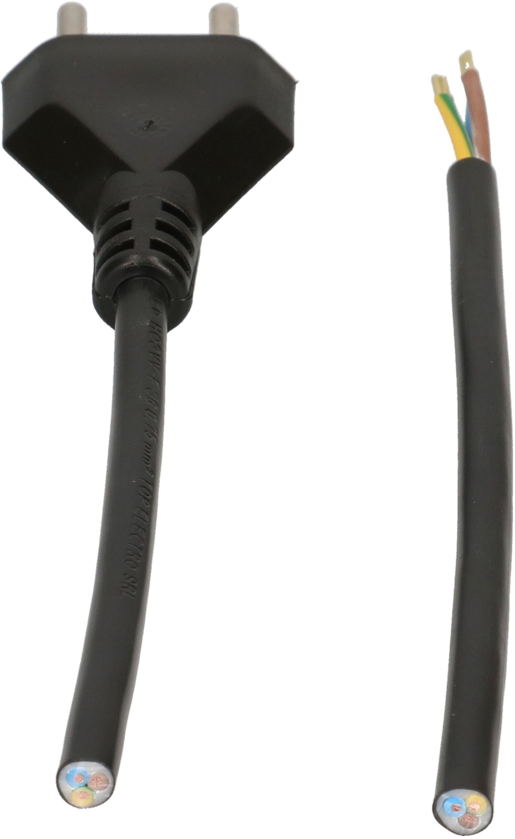 câble secteur TDLR H03VV-F3G0.75 2m noir type 12