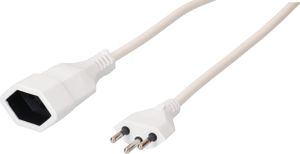 Rallonge TD H05VV-F3G1.0 2m blanc type 12 / type 13