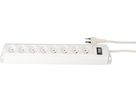 multiprise Prime Line 8x type 13 blanc interrupteur 3m