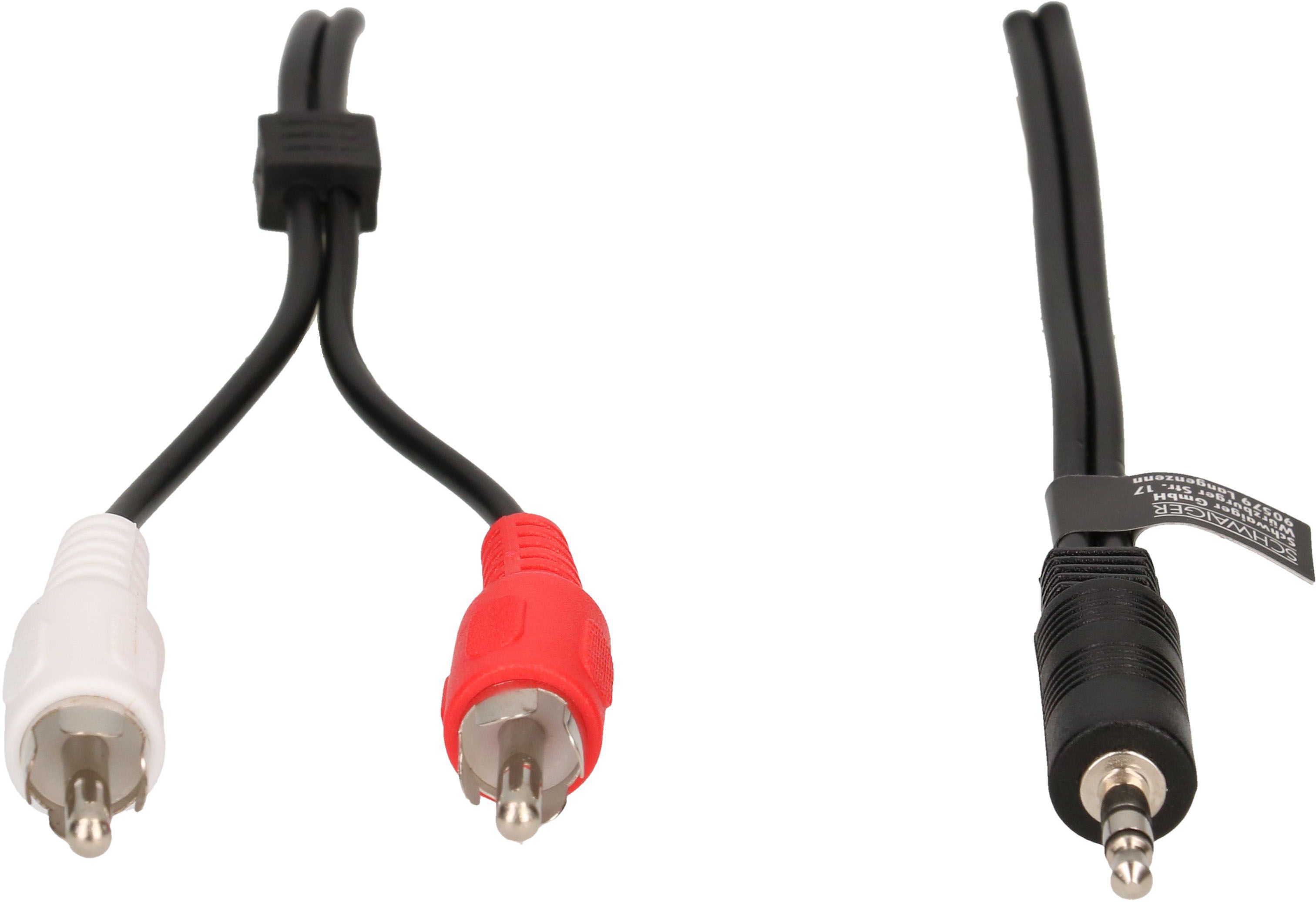 câble audio adaptateur Y stéréo fiche jack/fiche RCA 1.5m