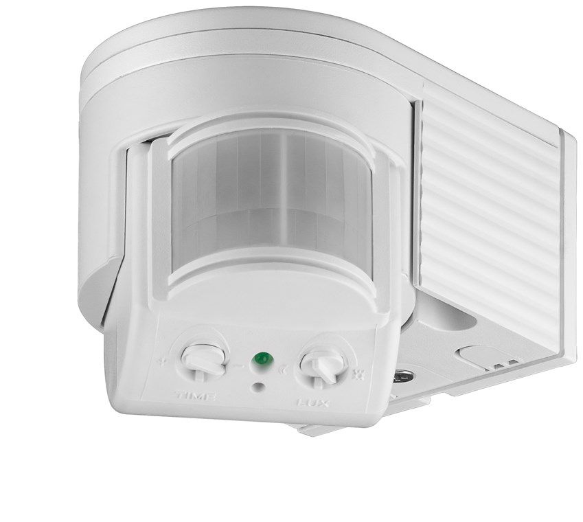 PIR Bewegungsmelder 180° weiss Wandmontage