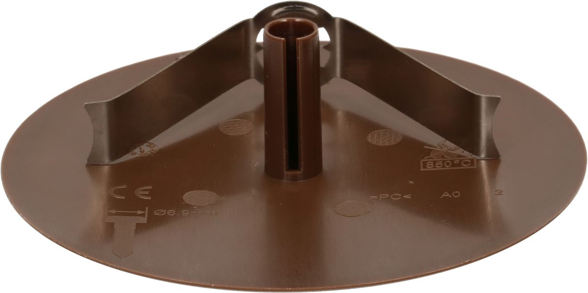 rosette de plafond rond plat étrier à ressort enfichable marron