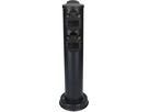 colonne de prises de jardin 4x type 13 IP55 rond acier noir mat