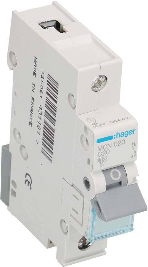 disjoncteur 1P C 20A 6kA