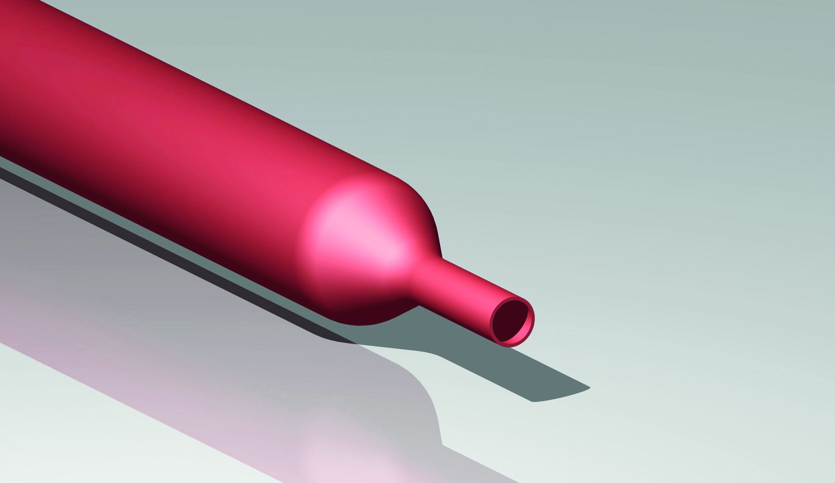 Flexible thermorétr. 9.5/4.5mm 6.5m 2:1 boîte paroi mince rouge