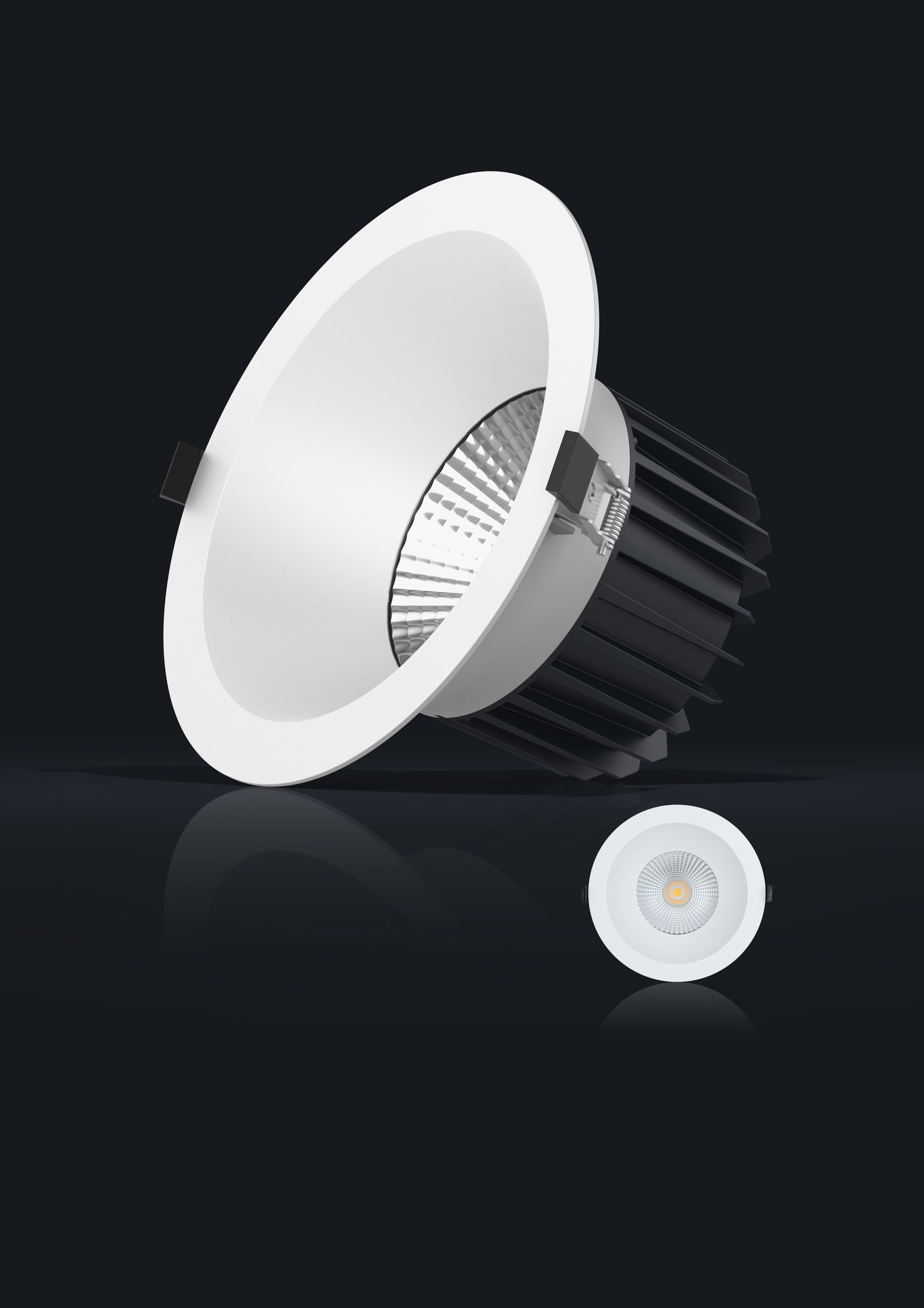 LED-Downlight ATMO Ø200 blanc 3000+4000K 2305lm 60°