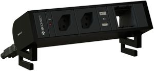 SUPRA bloc multiprise noir 2x type 13 1x USB-A/C 1x module vide