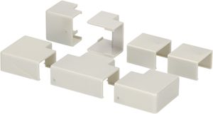 Raccords de goulotte 16x10mm gris assorti 7 pcs.