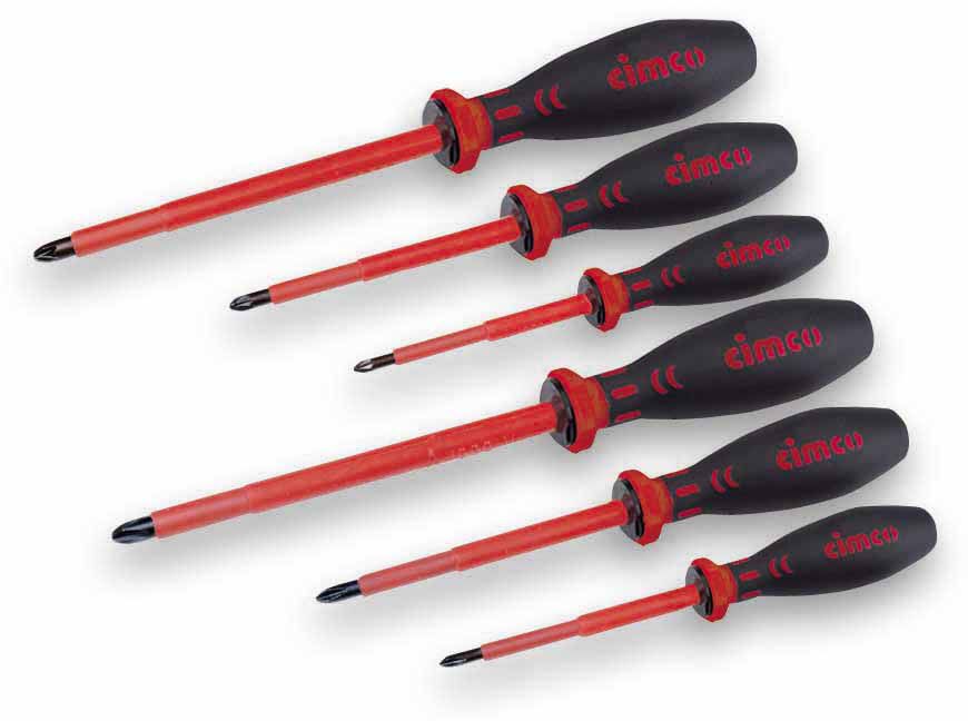 Assortiment de tournevis cruciformes - 6 pièces 1000V