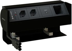 PRISMA bloc multiprise noir 2x type 13 1x USB-C 60W 1x vide