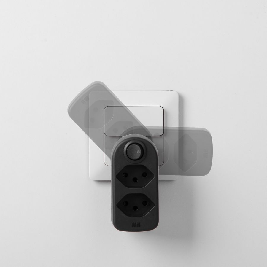 Multi adaptateur ADAPT 2x type 13 rouge rotatif BS