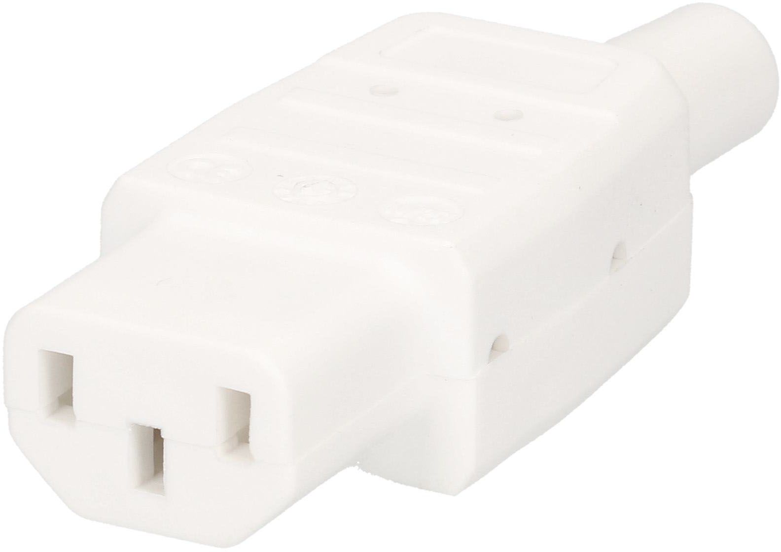 prise de connecteur type C13 3 pôles blanc