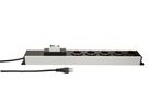 multiprise Power Line 5x type 13 gris/noir FI 30mA / 10A 1.5m