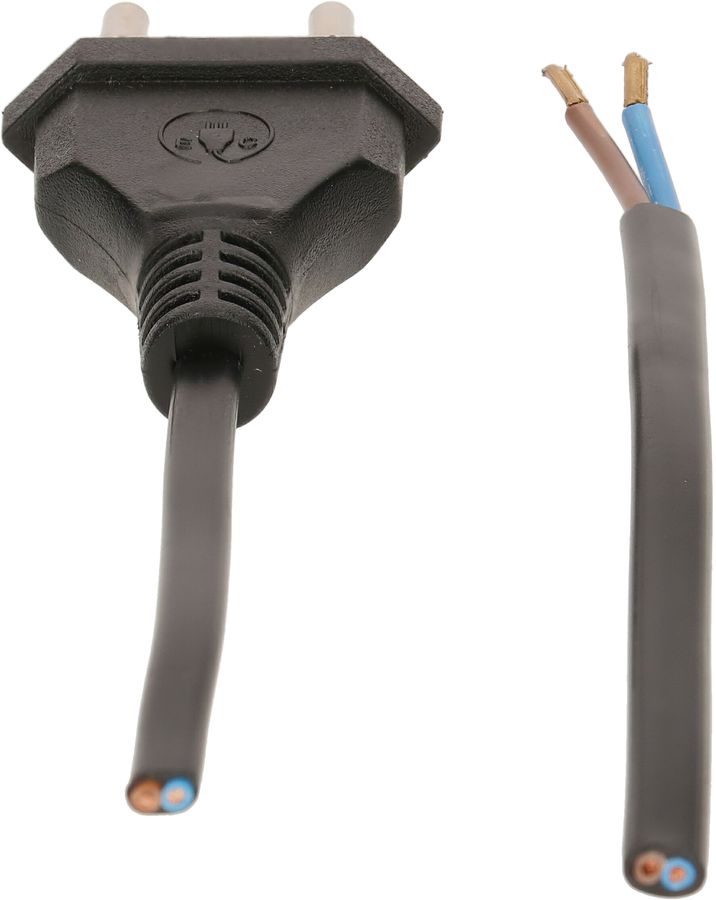 TDLF câble secteur H03VVH2-F2X0.75 1.8m noir T26