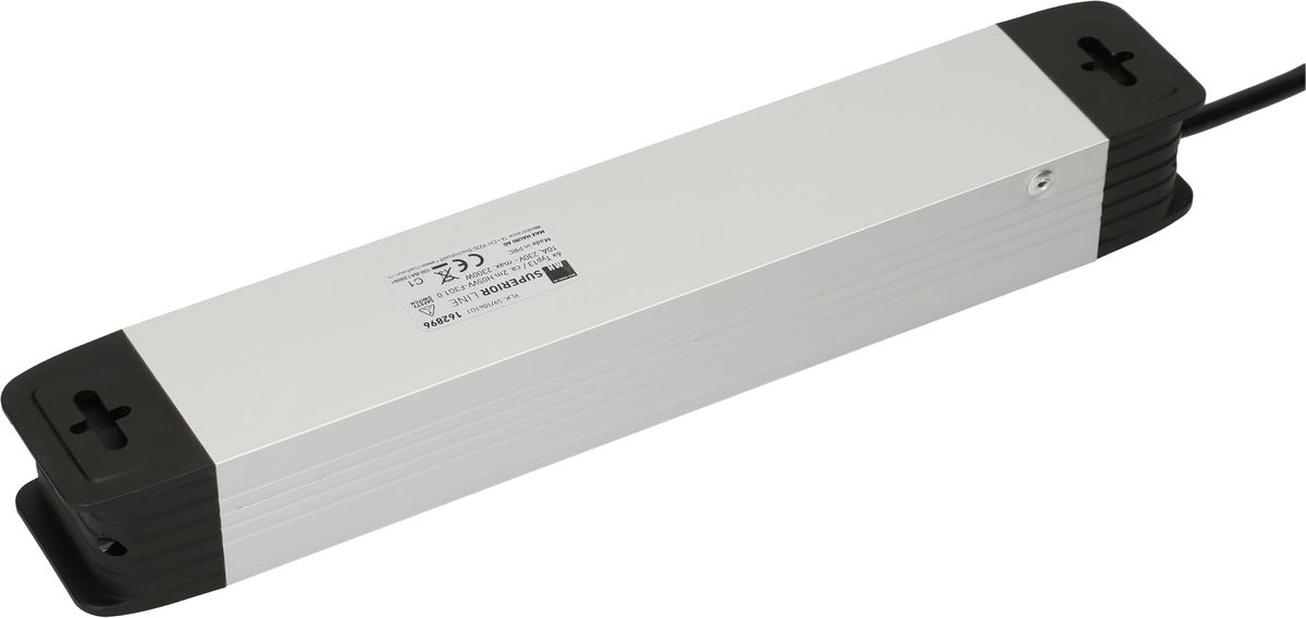 multiprise 6x type 13 noir interrupteur 2m