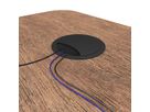 passe-câble 80mm rond noir