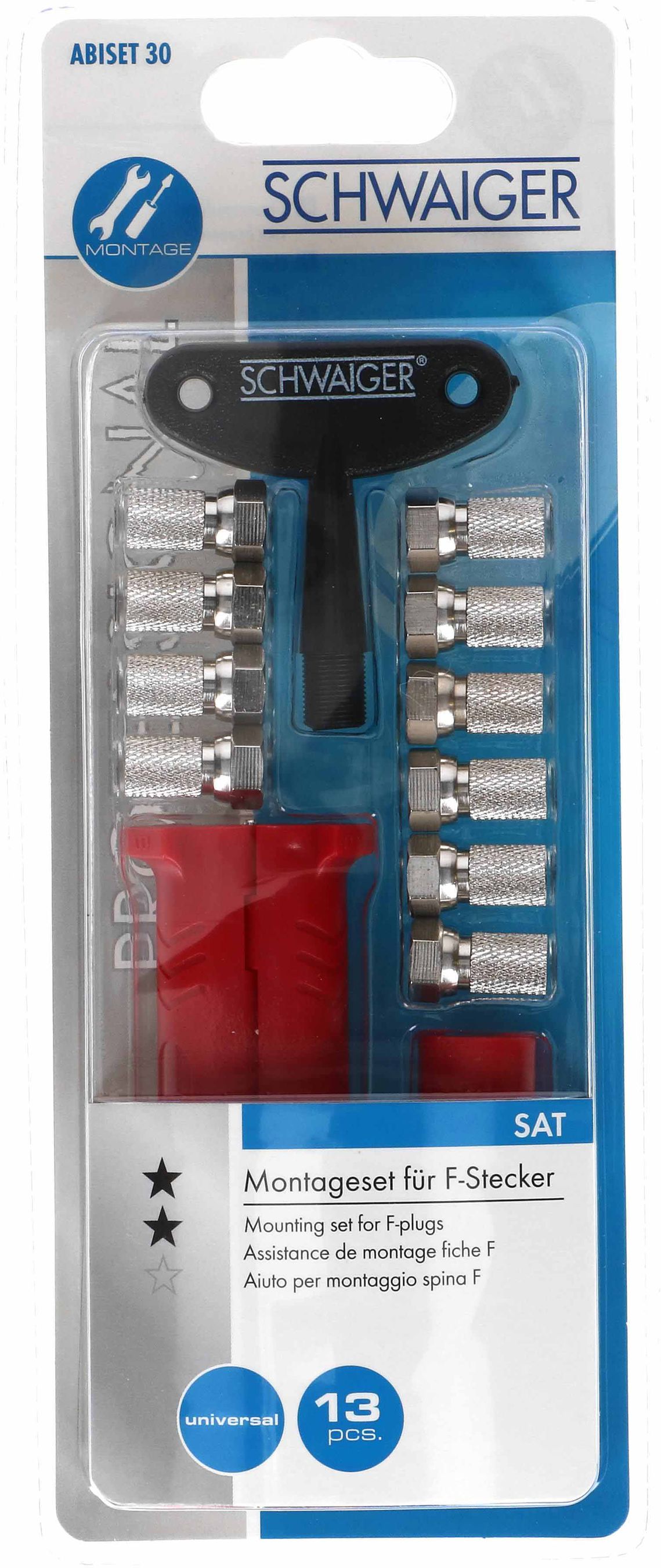 set de montage de la fiche F à visser incl. 10 pcs. fiche F D=7mm