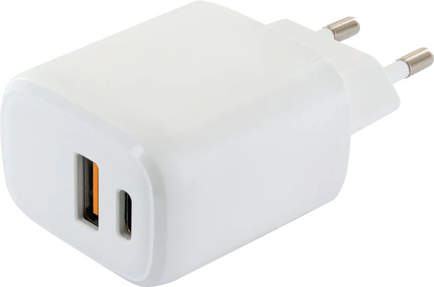 adattatore di ricarica rapida USB 1x USB-C PD 1x USB-A 20W bi