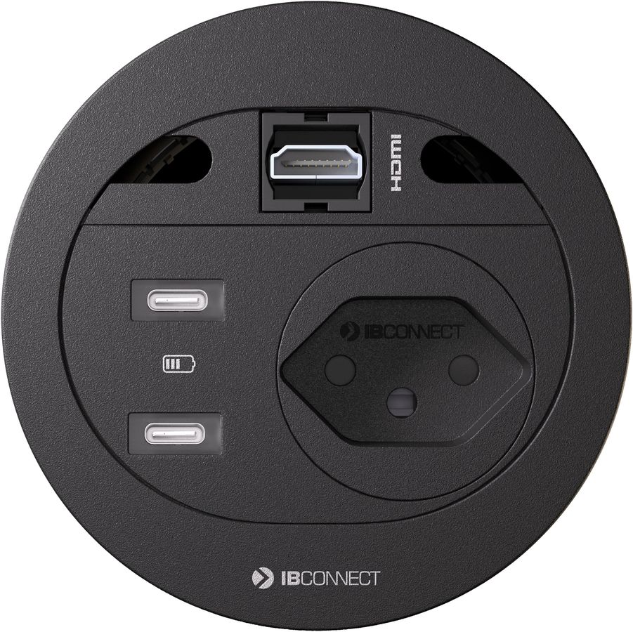 DIVUS bloc multiprise noir 1x type 13 2x USB-C 1x HDMI