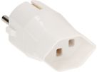 adaptateur de voyage Schuko / type 23 3 pôles blanc