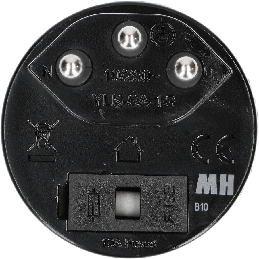 fiche d'adaptation asymétrique type 12 / Schuko noir