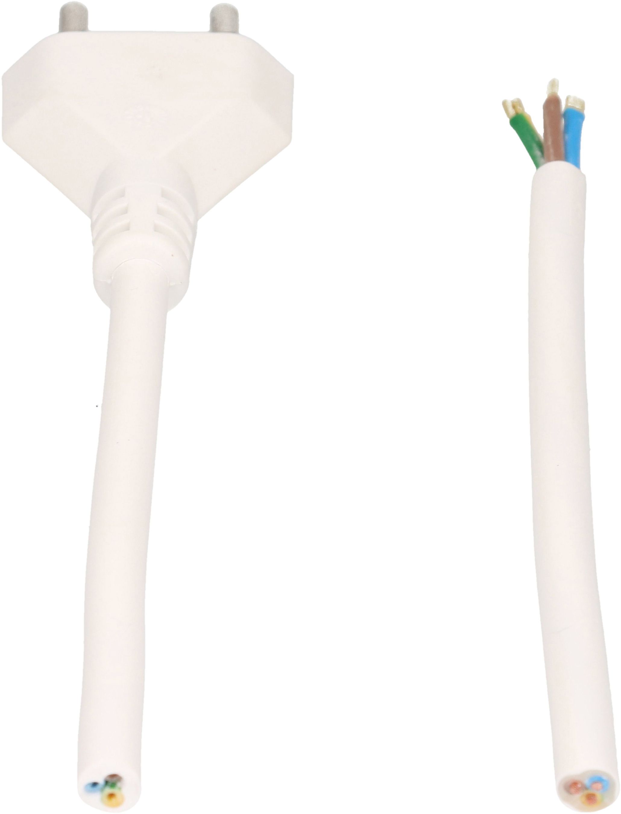 TD câble secteur H05VV-F3G1.0 3m blanc type 12