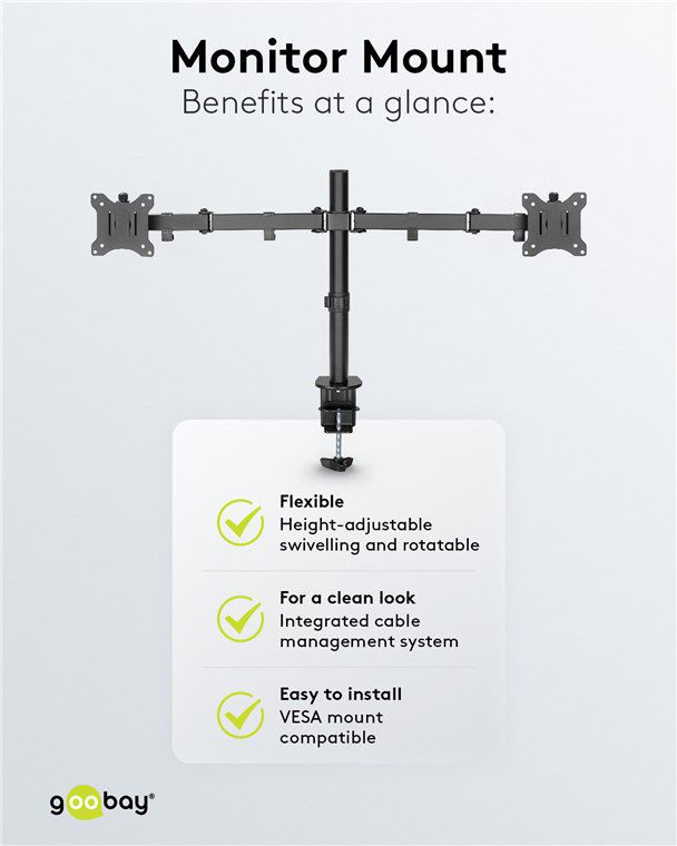 Doppel-Monitorhalterung Flex
