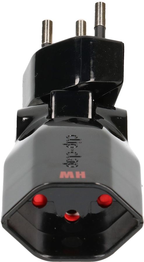 multi adaptateur clip-clap 1x type 13 3 pôles noir BS