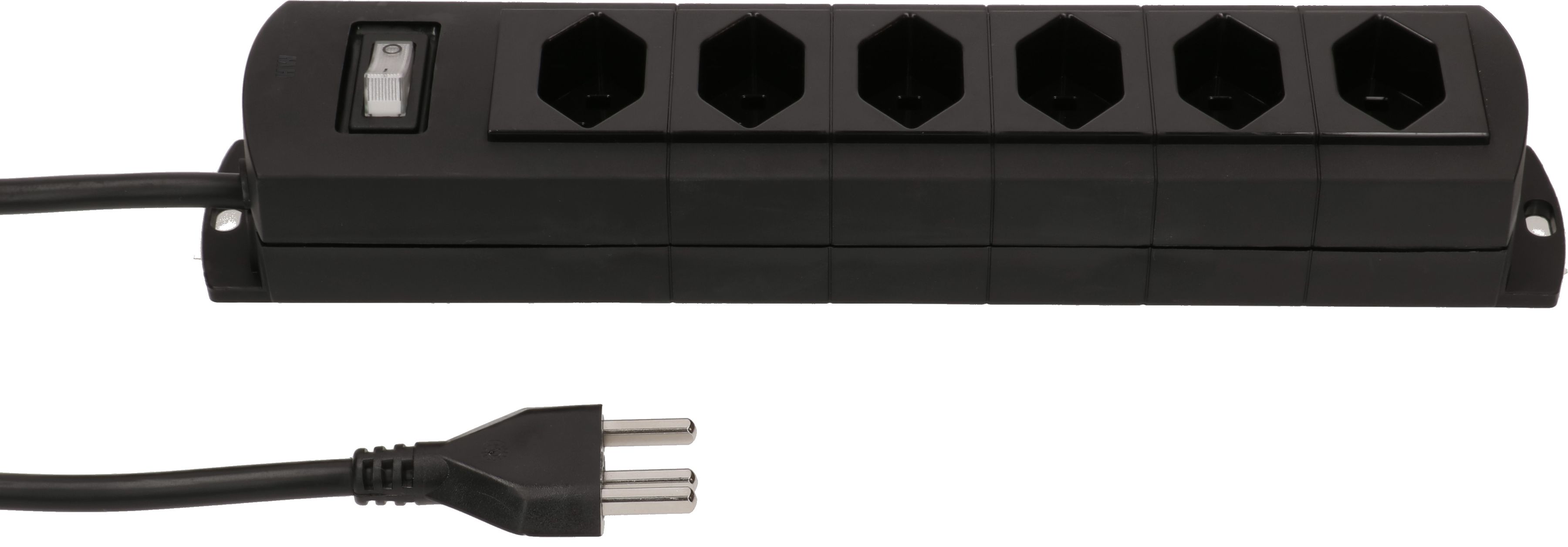 multiprise Prime Line 6x type 23 noir interrupteur 5m