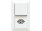 combinaison interrupteur s3+3 / type 13 ta.2x1 ENC priamos blanc