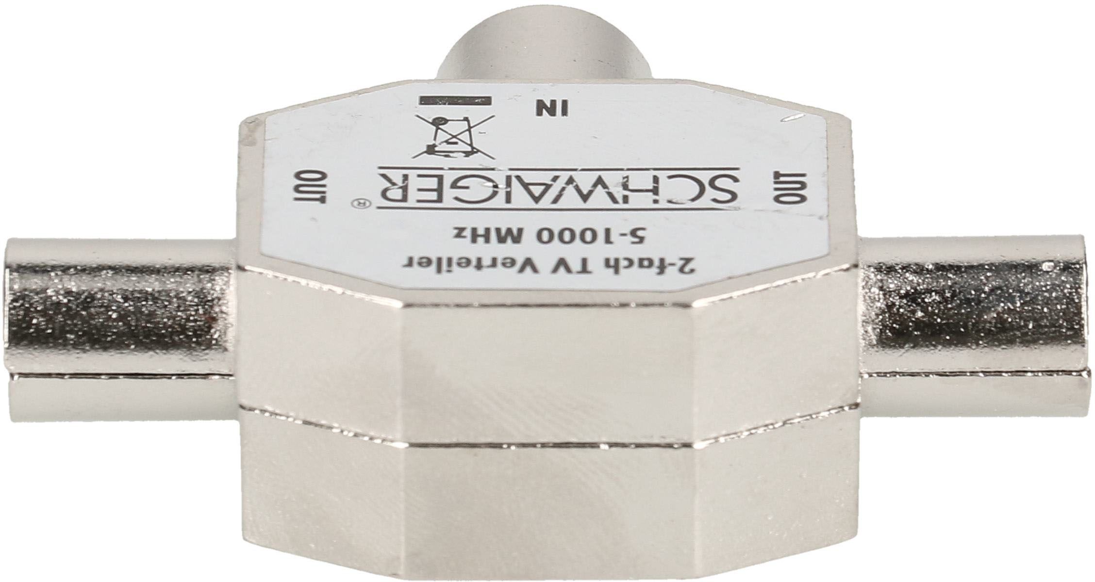 Diviseur enfichable 2x TV argent