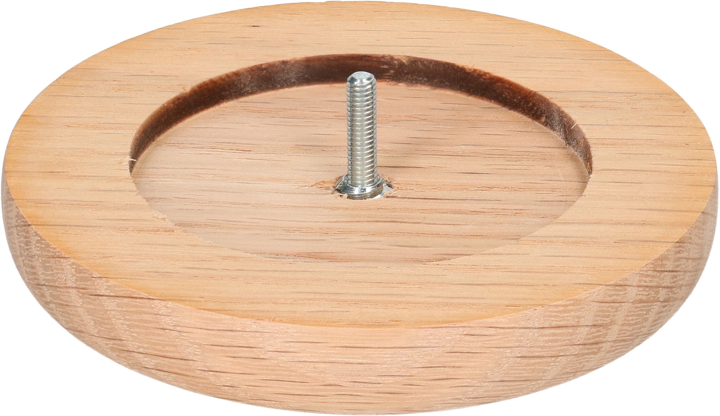 rosette de plafond rond étrier à ressort bois