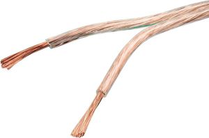 câble de haut-parleur 2x2.5mm² 25m transparent