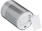 LED-Echtwachs-Kerze 75x100mm grau