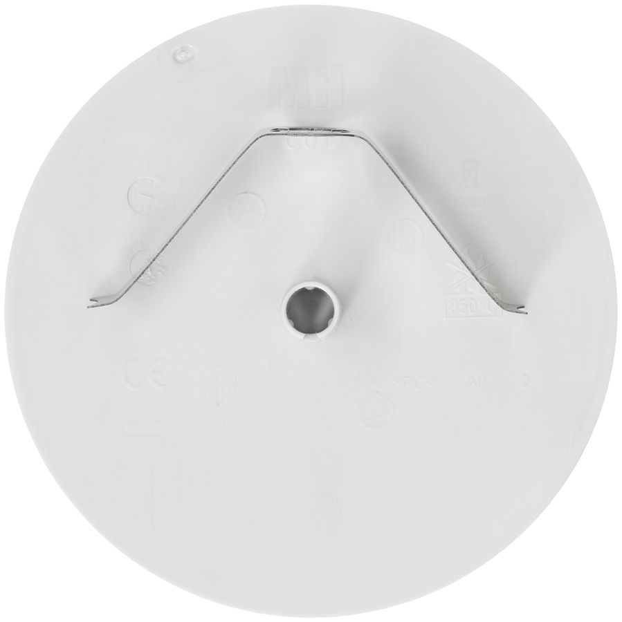 rosette de plafond rond plat étrier à ressort enfichable gris