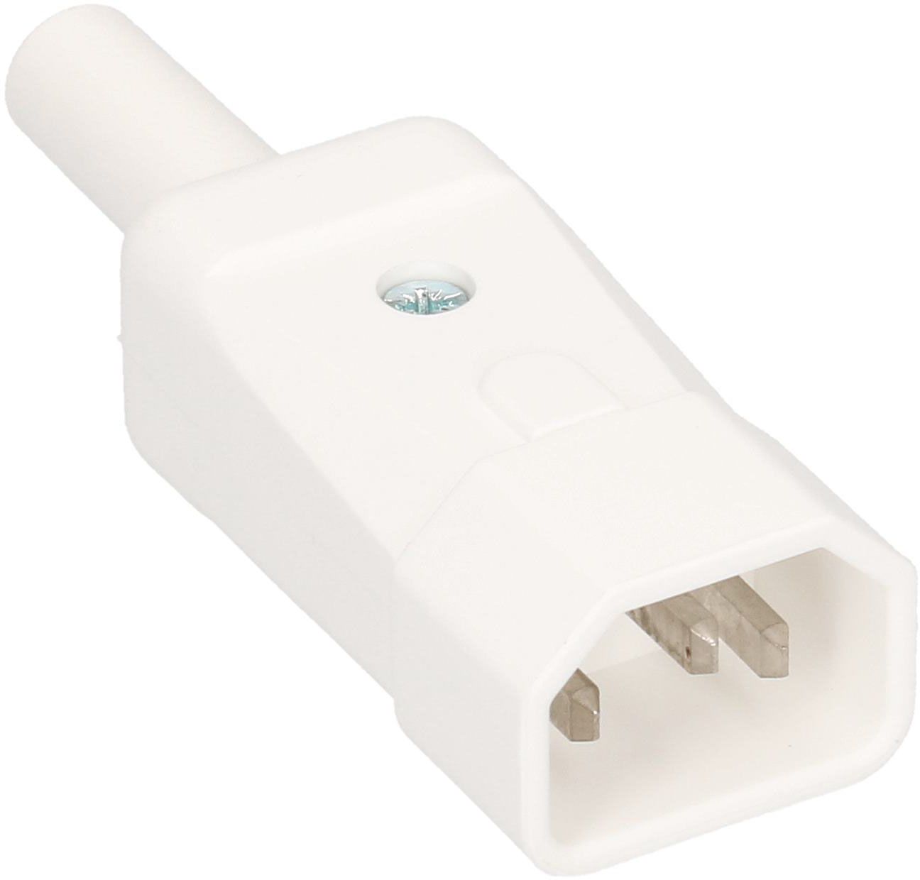 fiche de connecteur type C14 3 pôles blanc