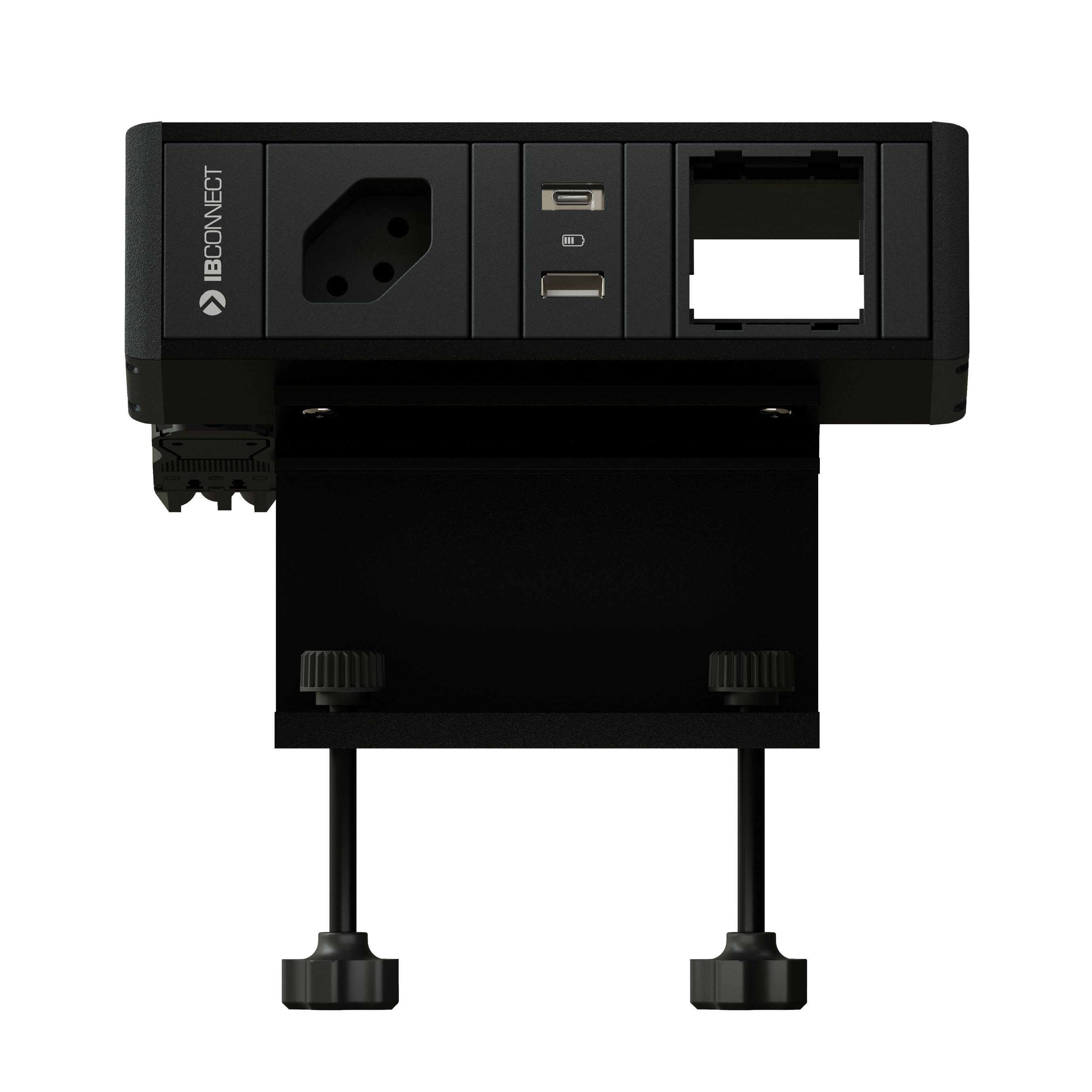 CUBO T bloc multiprise noir 1x type 13 1x USB-A/C 1x module vide