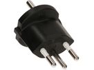adaptateur fixe type 12 / Schuko CEE 7/7 noir
