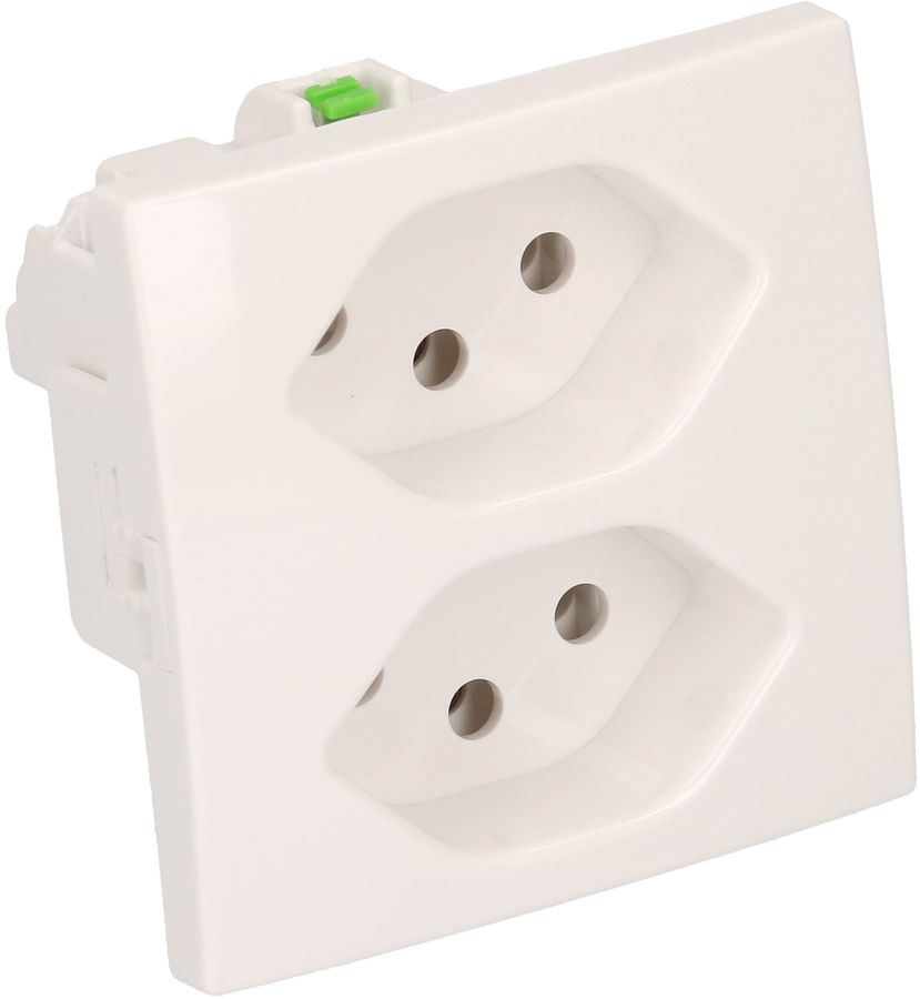 Steckdose 2x Typ 13 Einbau Max Hauri weiss