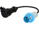 CEE Adapterkabel H07RN-F3G1.5 0.5m schwarz CEE16-3/Typ 23 IP55