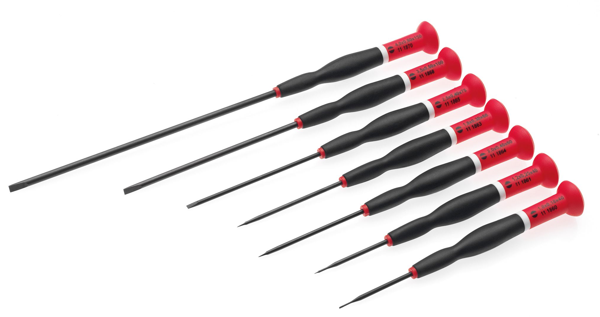 Assortiment de tournevis électroniques 7 pièces pour vis à fente