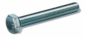 Vis à tête hexa. p. machines M12x40 filetage à la tête acier