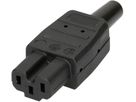 prise de connecteur type C15A 3 pôles noir