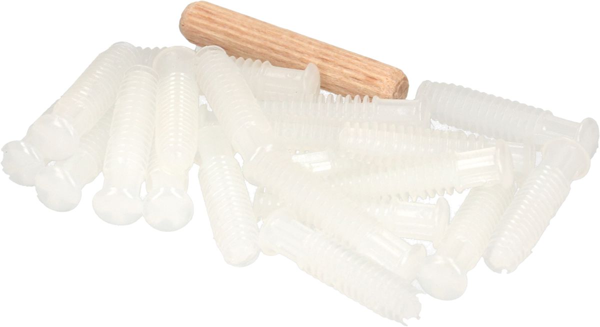 Kabelkanal Befestigungsdübel weiss / 20 Stück