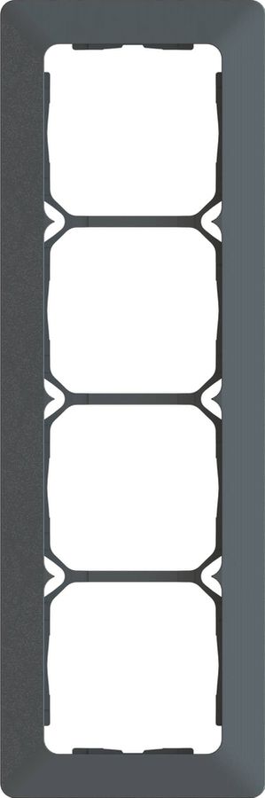 Abdeckrahmen Gr.4x1 UP inkl. Designprofil priamos anthrazit