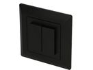 Doppel-Druckschalter Schema3+3 UP Kallysto schwarz
