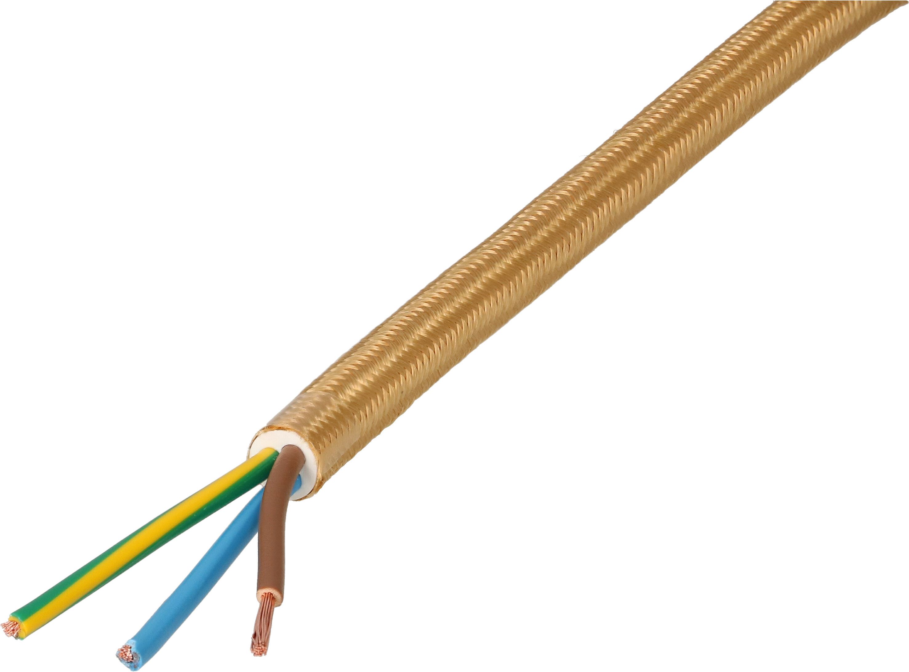 câble textile TD H05VV-F3G1.0, or